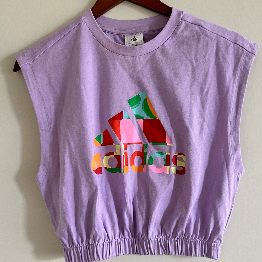 Adidas x Farm Rio purple tee size Small